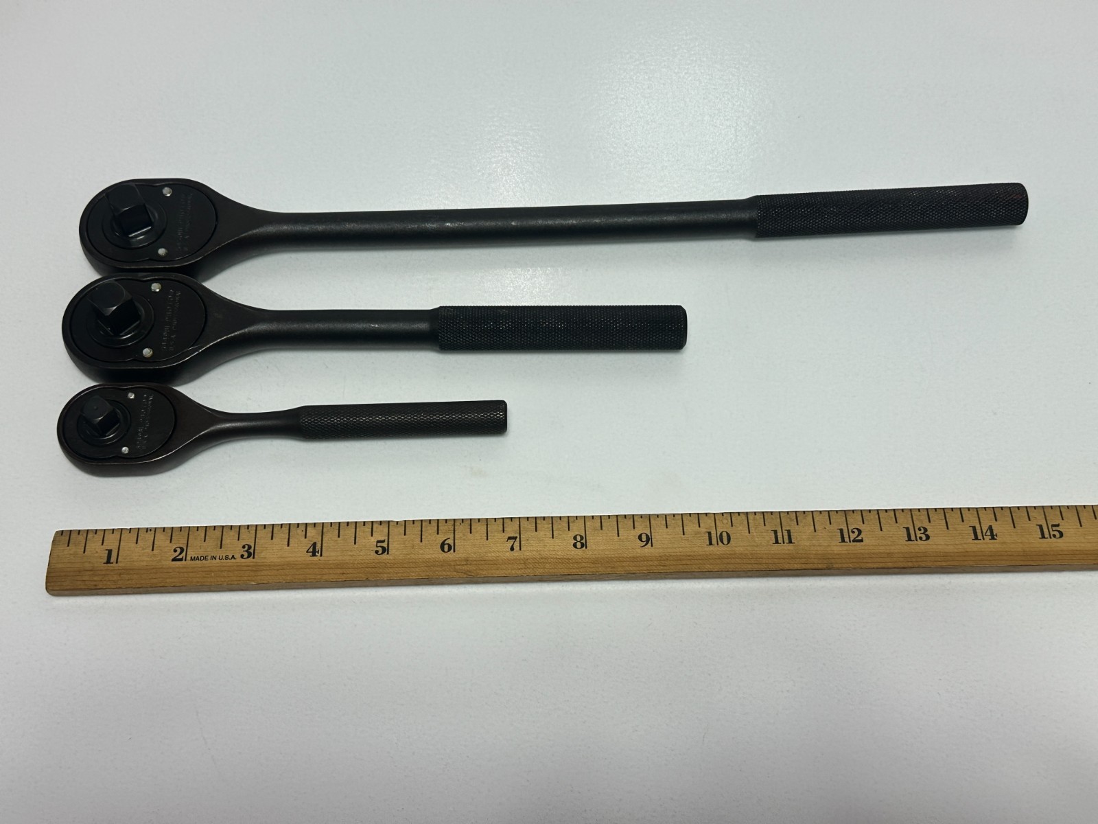 NEW Proto Tools USA 3pc Black Industrial Finish Ratchet Set, 3/8″ & 1/2″ Drive