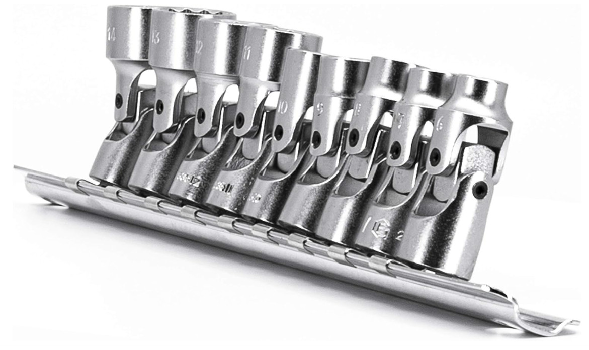 Genius Tools 9PCS 1/4″ Drive Metric Universal Hand Socket Set 12-Point US-209M