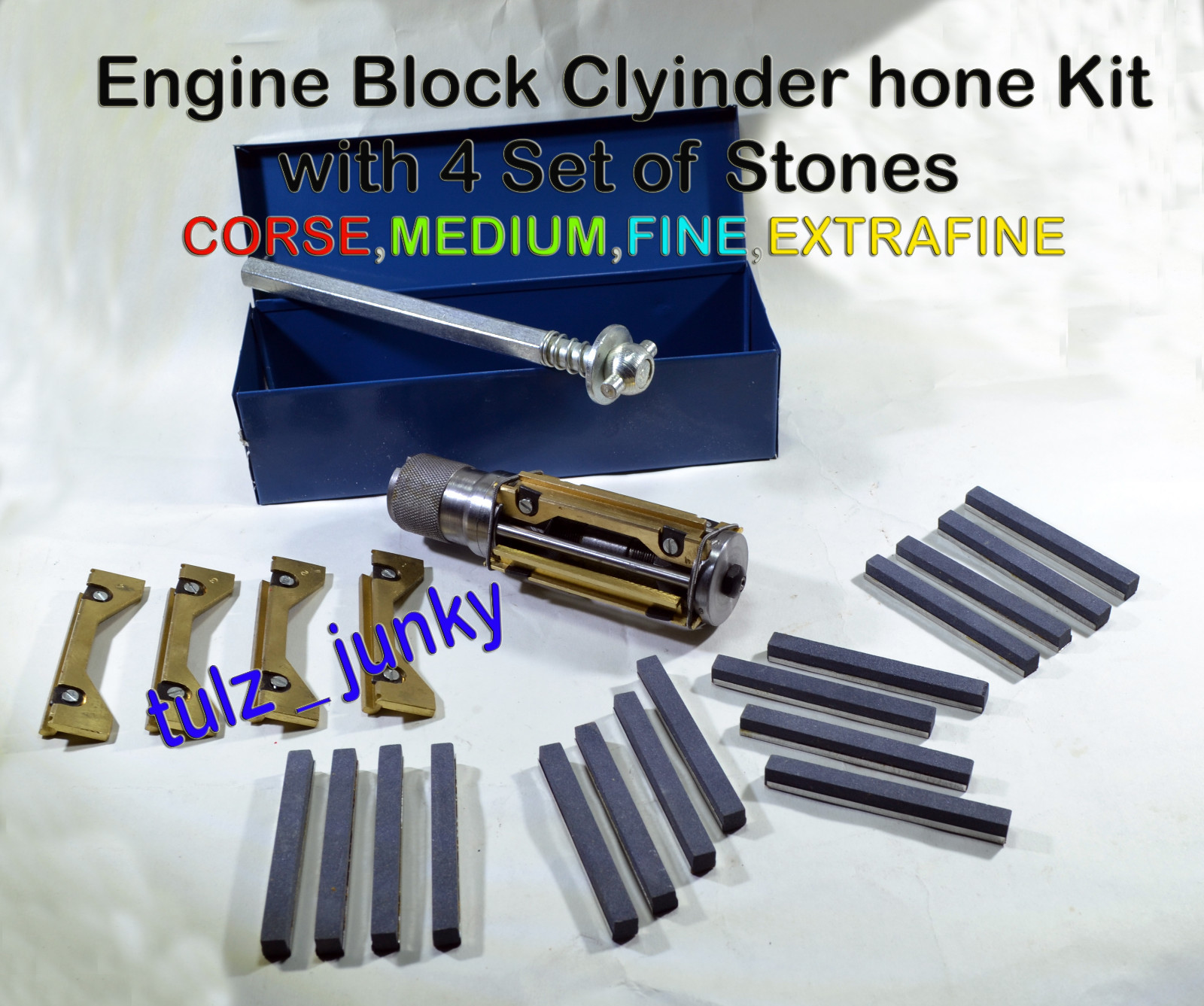 MOTORCYCLE , ATV SMALL BLOCK CYLINDER HONE KIT 34 MM to 60 MM + 4 SETS STONES