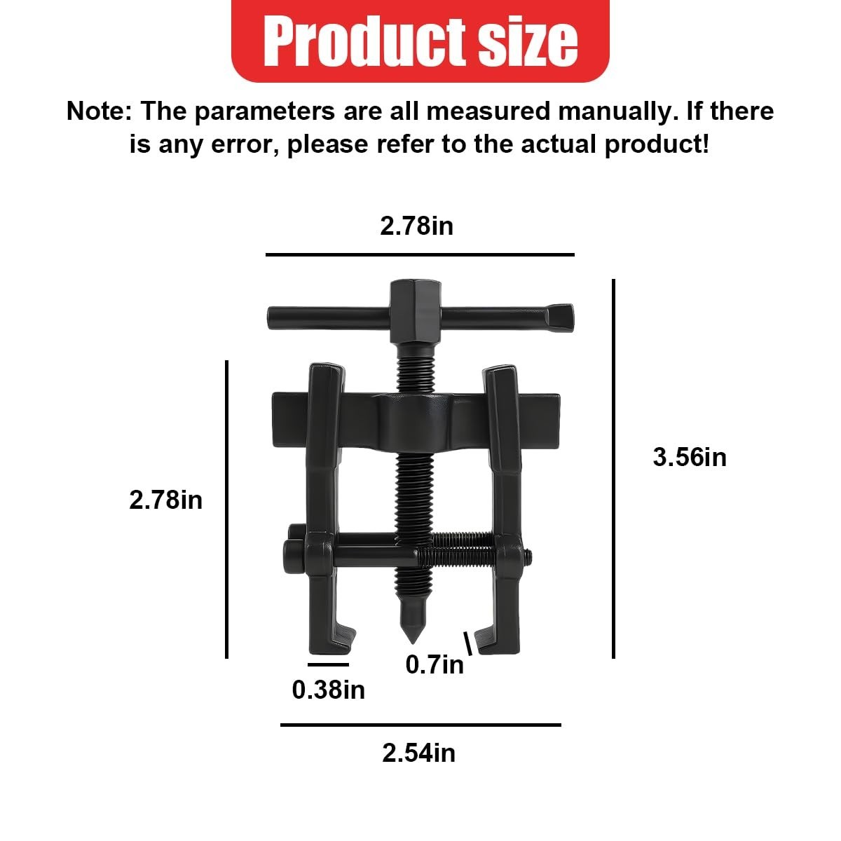 Adjustable 2» Two Jaw Gear Puller Tool – Carbon Steel Bearing Remover for Auto