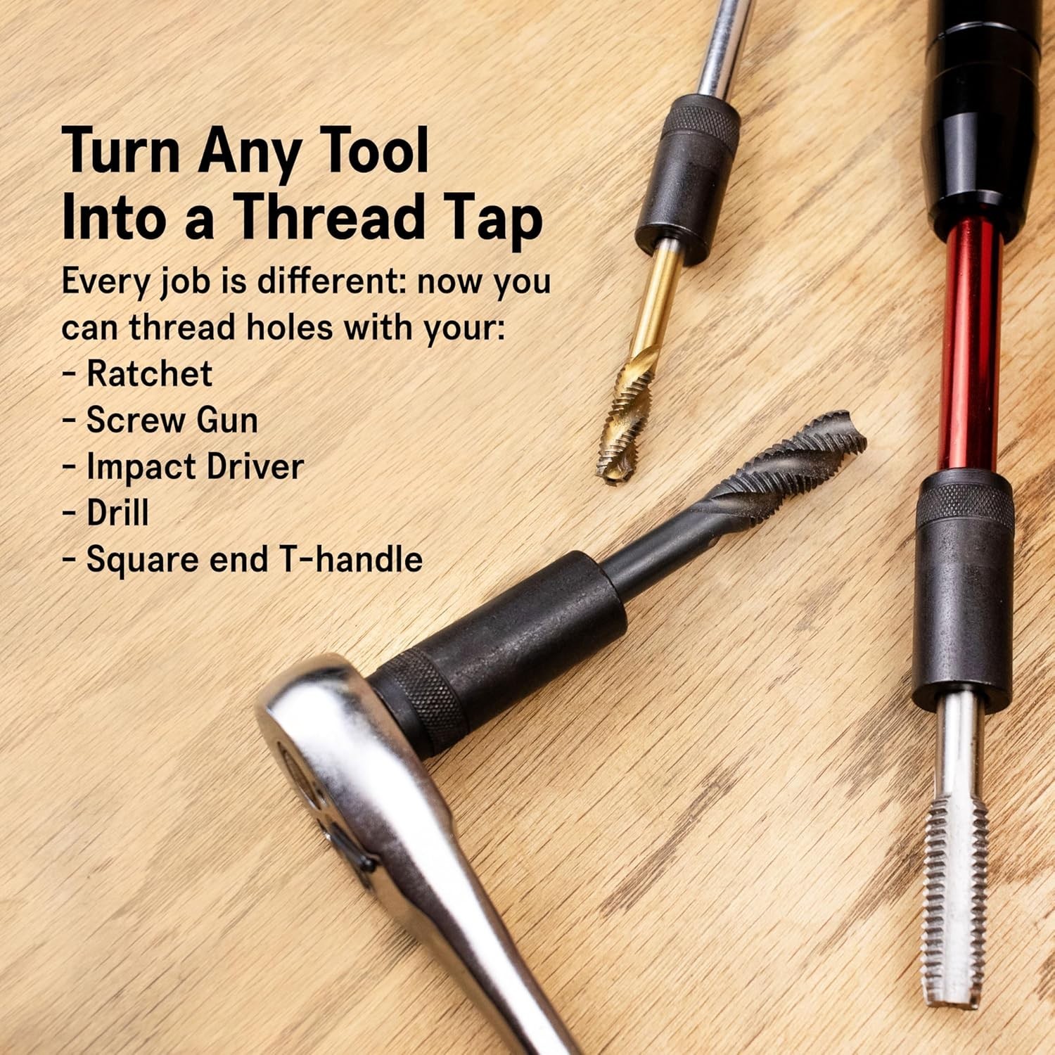 SST – Tap Socket Wrench, 8 PCS Adapter Set – Snug, Secure &Durable, Easy Storage