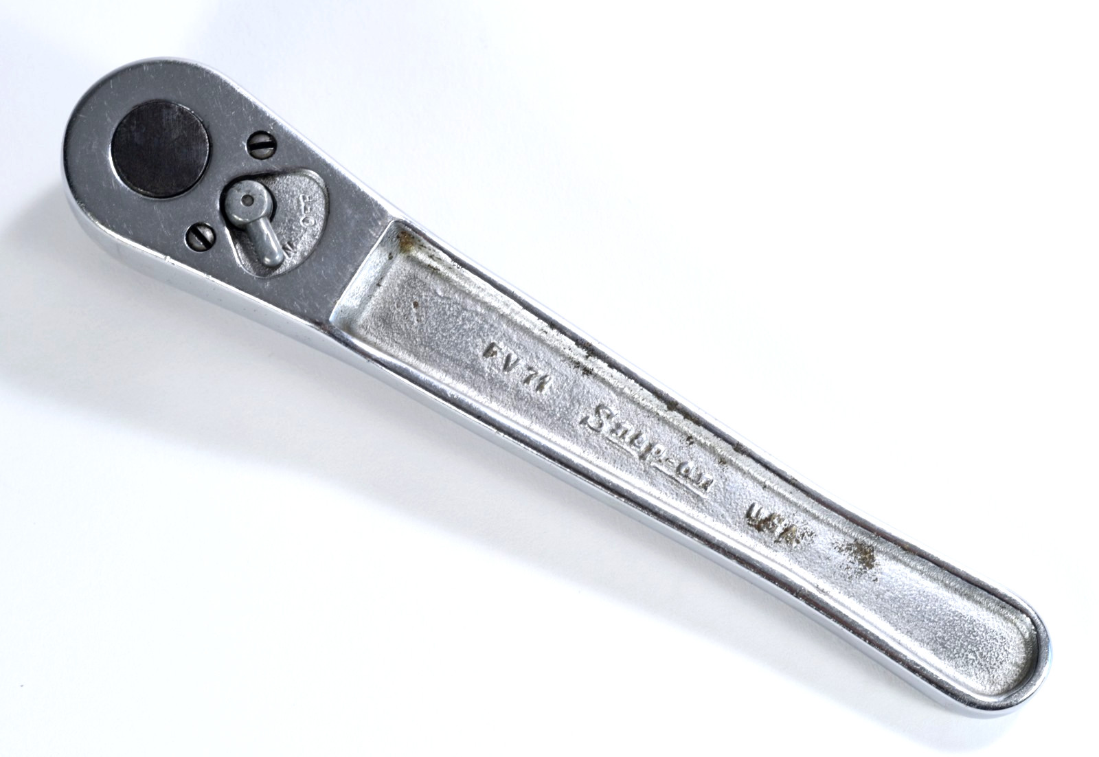 Vintage Snap-on FV71 3/8” Drive Ratchet – Made in USA – 6” Length