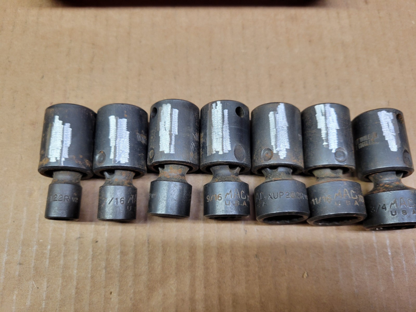 Mac Tools USA 7-Piece 3/8″ Drive 12-Point Impact Swivel Socket Set 3/8 – 3/4″