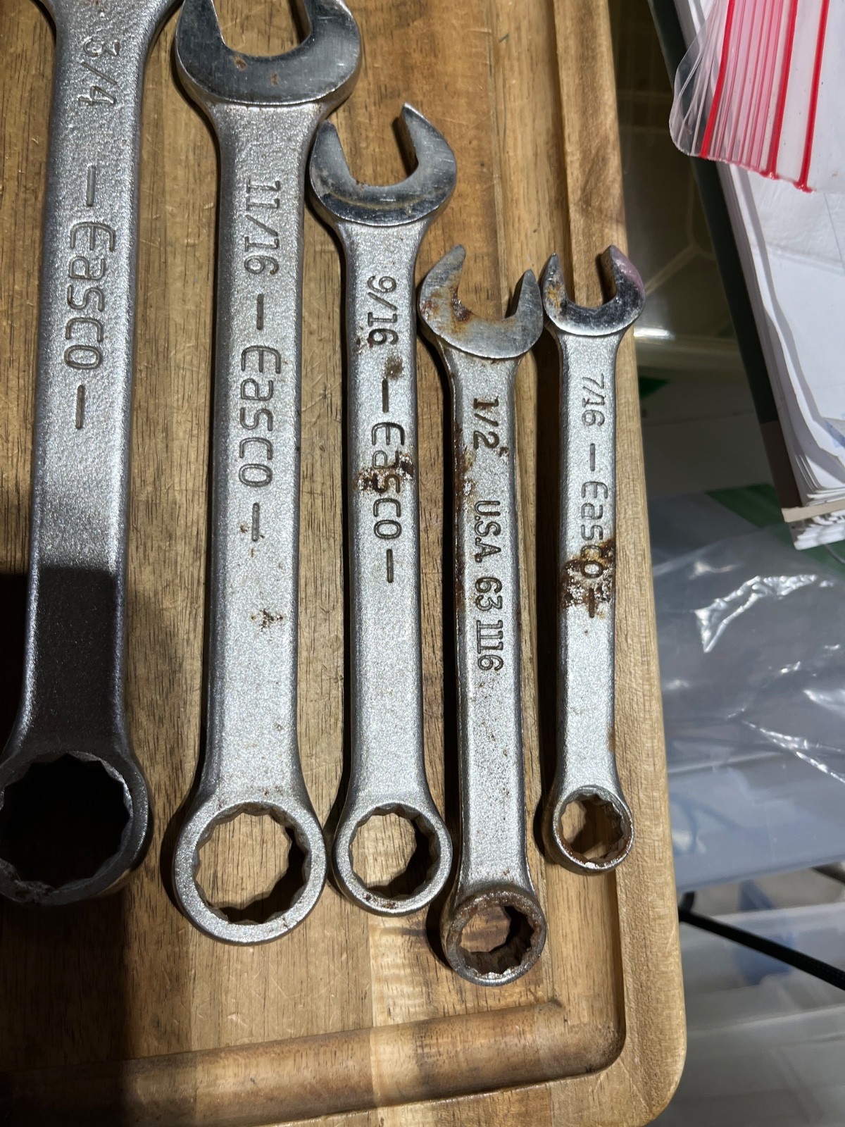 Easco comvinatioin wrenchs SAE (28052)