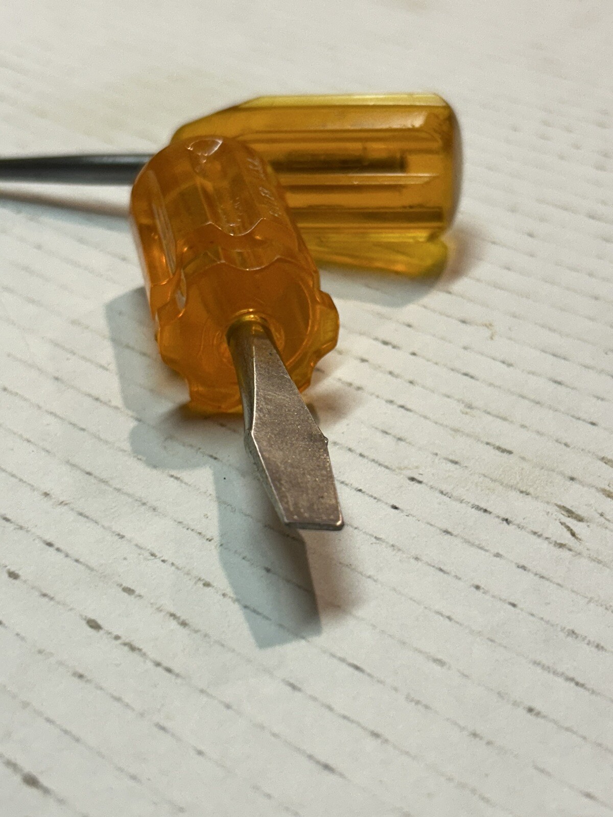 Vintage Fuller Orange Stubby Screwdriver Lot Scratch Awl USA