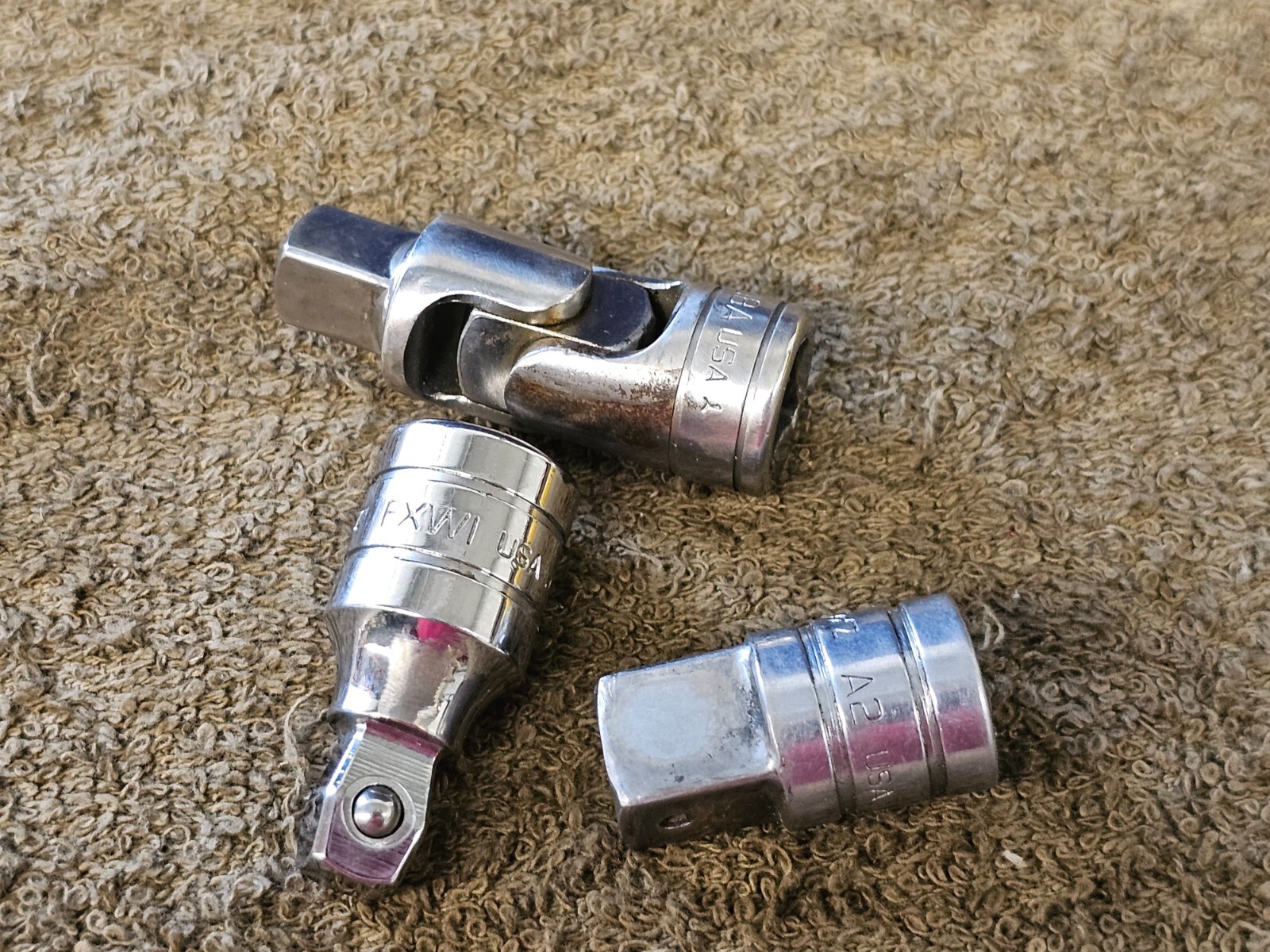 3 Snap On Swivel Socket Adapter Set 3/8″ Drive FU8A A2 FXW1 Wobble Extension