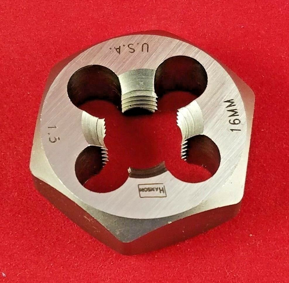M16 X 1.5 Metric 1.4″ Hex Die Irwin Hanson 6955 ZR 16MM CS USA RH