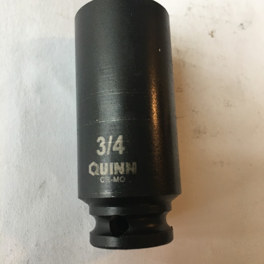 Quinn 3/4″ x 3/8″ Dr Standard Deep Impact Socket 6 Point Free USA Shipping