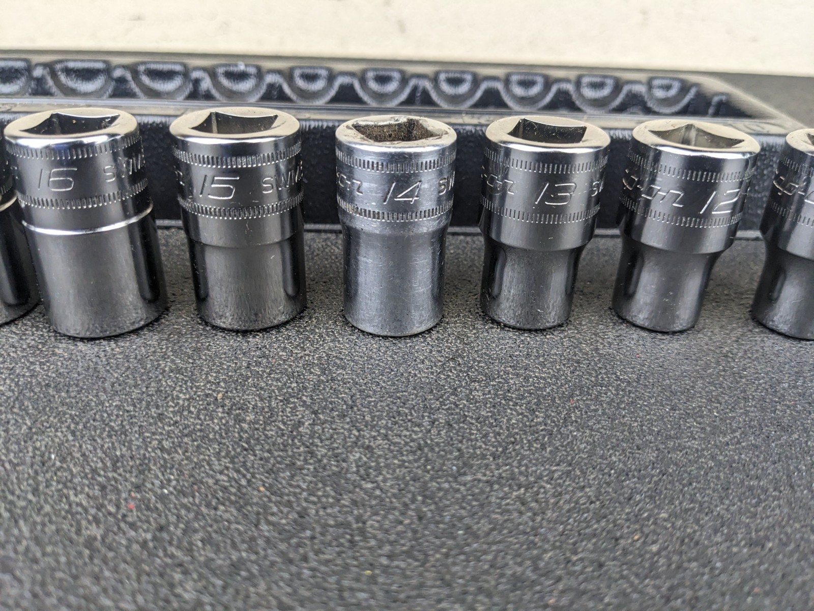 #bl921 Snap-On Tools 310swmya 1/2″ Drive Metric 12-Point shallow socket set