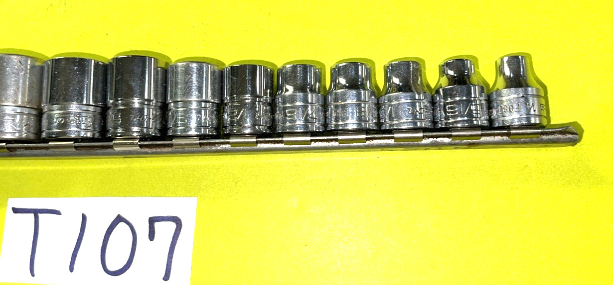 SNAP-ON TOOLS 14 PIECE 3/8 DRIVE SAE. SHORT CHROME SOCKET SET 12-POINT