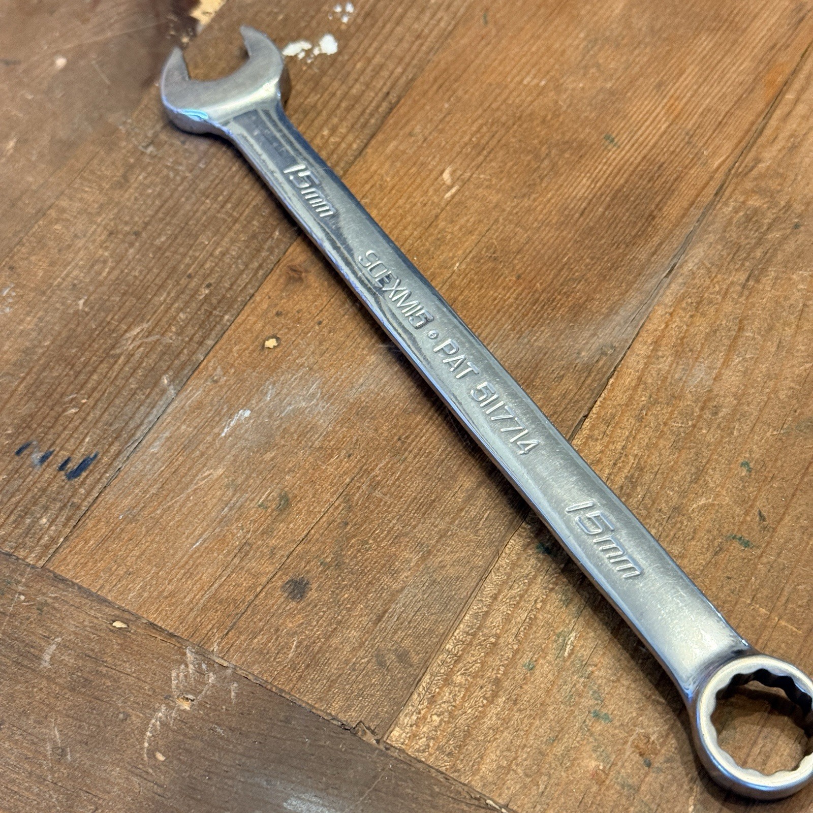 Snap-on Tools 15mm Flank Drive Plus 12 Pt Combination Wrench SOEXM15 USA