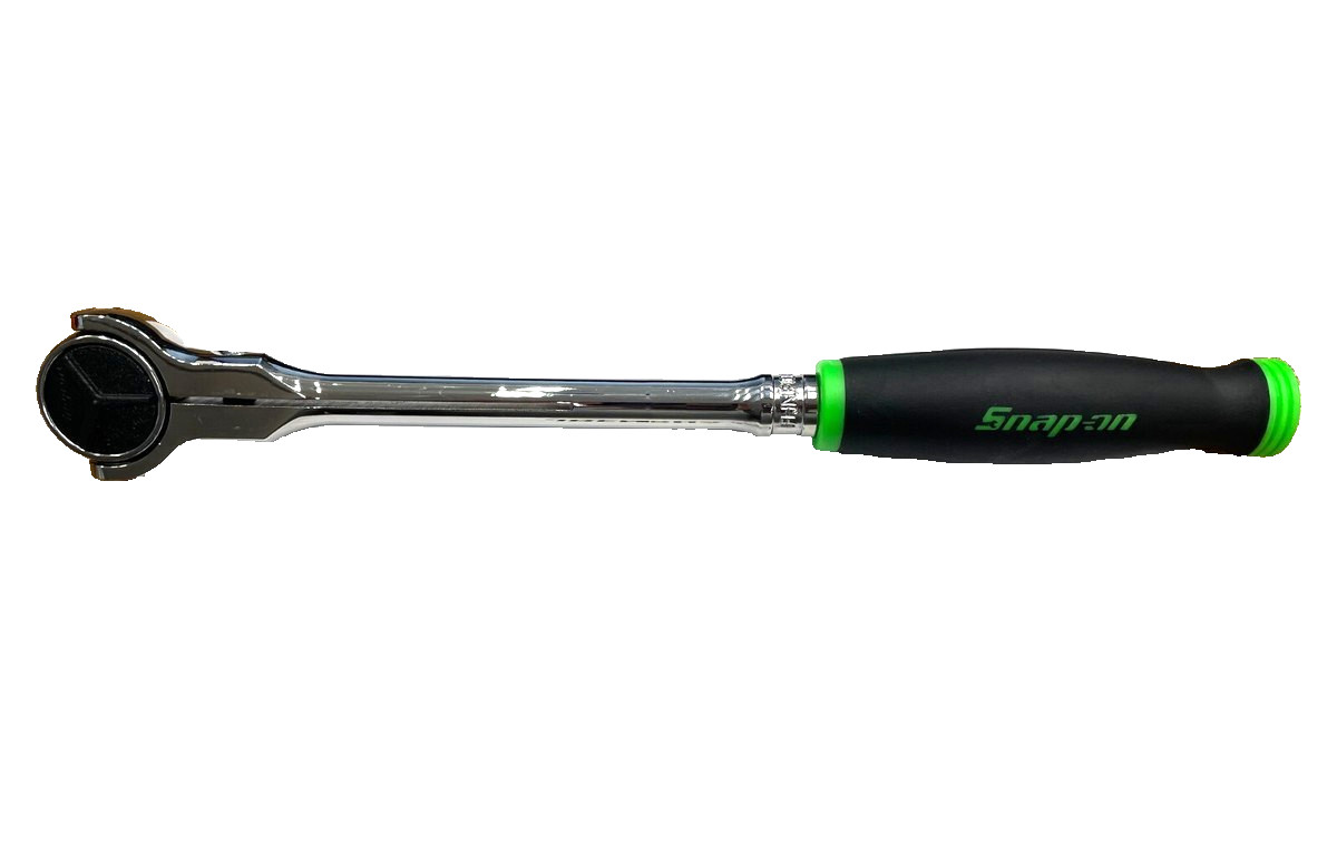 Snap-on Tools GREEN 3/8″ Drive Round Head Swivel Ratchet FHNF100G NEW USA