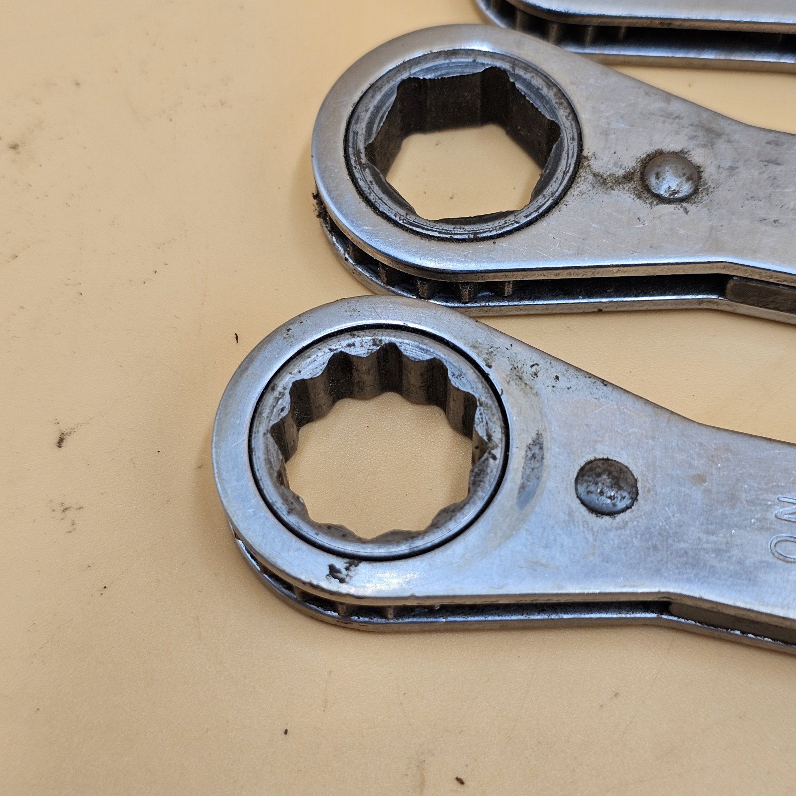 Vintage Snap On Ratcheting Wrench Set Of 3 R1820, R2426S, R-2428