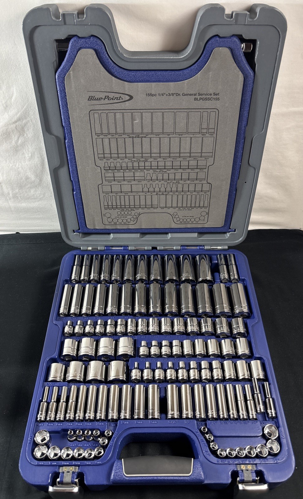 Blue Point BLPGSSC155 155 pc Combination Drive SAE / Metric General Service Set