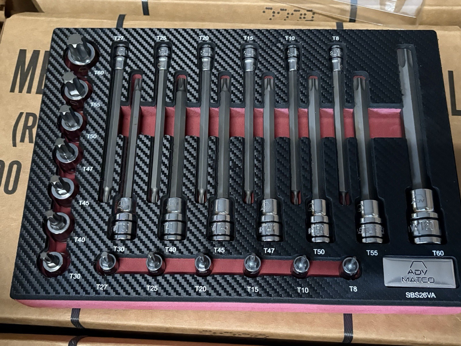 Matco Torx Bit Socket Set 1/4, 3/8 And 1/2 Drives (26 Piece Set) SBS26VA