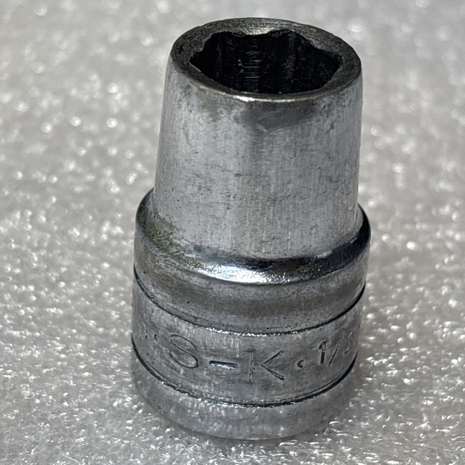 S-K vintage 1/2” 6pt socket lot (3). USA