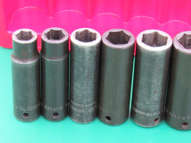 SNAP ON 309SIMY 1/2″ TO 1″ 1/2″ DRIVE SAE 6 PT DEEP IMPACT 9 PC SOCKET SET SIM