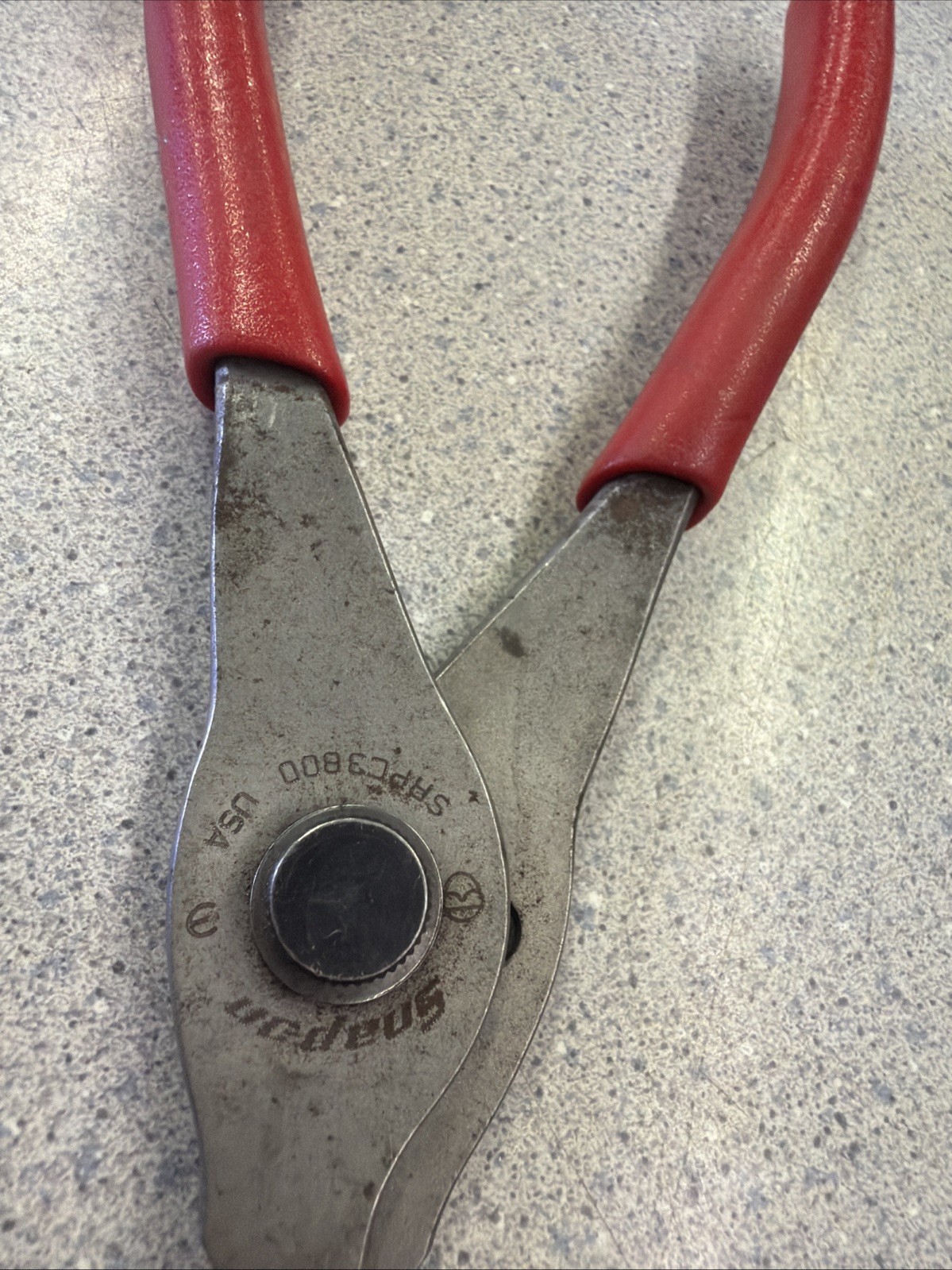 SNAP-ON SRPC380 INTERNAL/EXTERNAL SNAP RING PLIERS Red HANDLE FREE SHIPPING