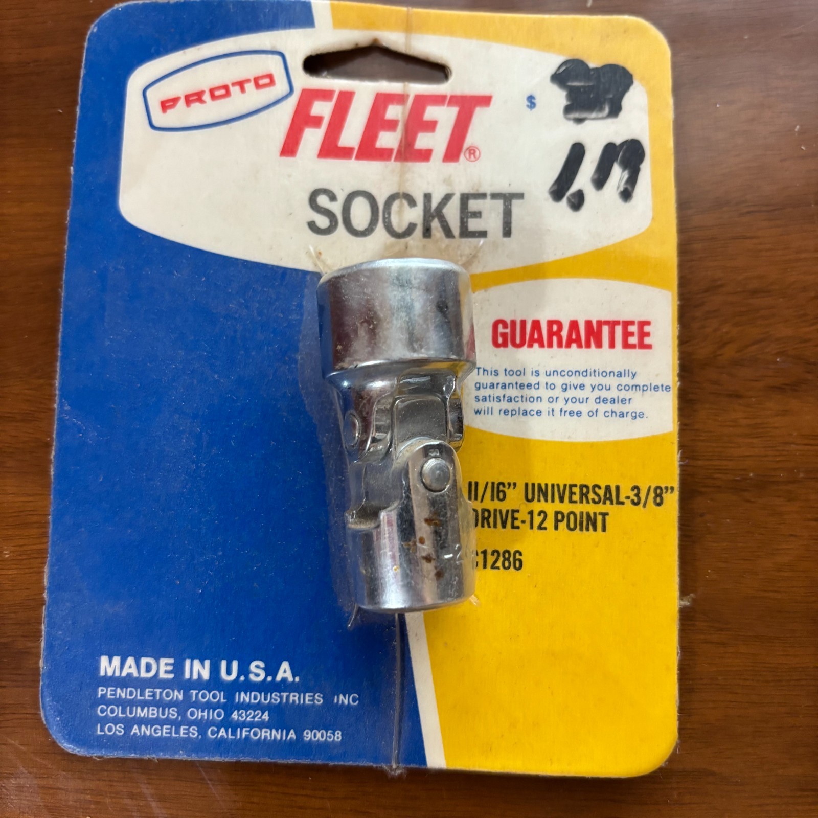 PROTO – 11/16″ Universal Swivel Socket 3/8″ Drive 12 Point USA C1286 NOS Package