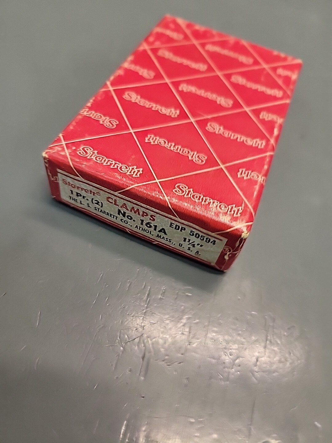 L. S. Starrett Machinist Parallel Clamp Set No. 161-A (2 Clamps) NOS w Marks