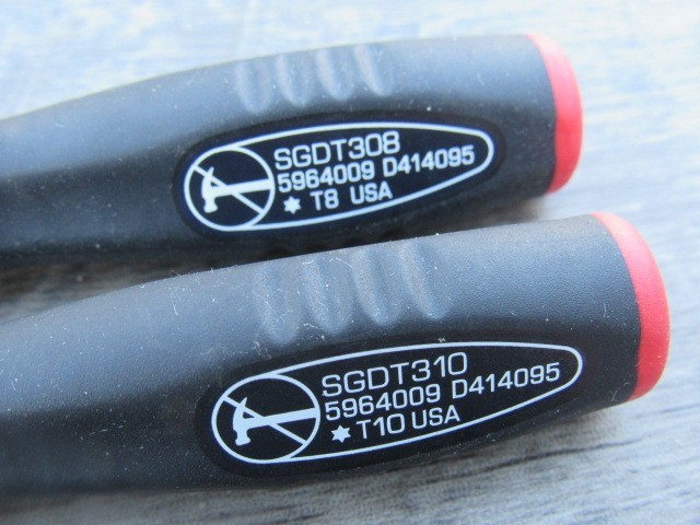 SNAP ON SGDTX40 RED BLACK MINI HANDLE TORX SCREWDRIVER T8 T10 T15 T20 SGTX 40