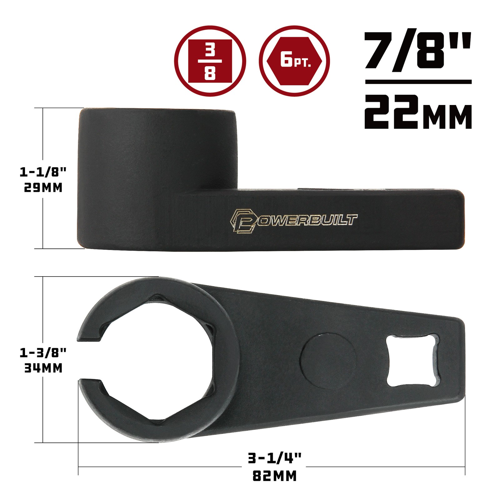 Powerbuilt Extended Reach Offset Oxygen O2 Sensor Socket Wrench – 647094