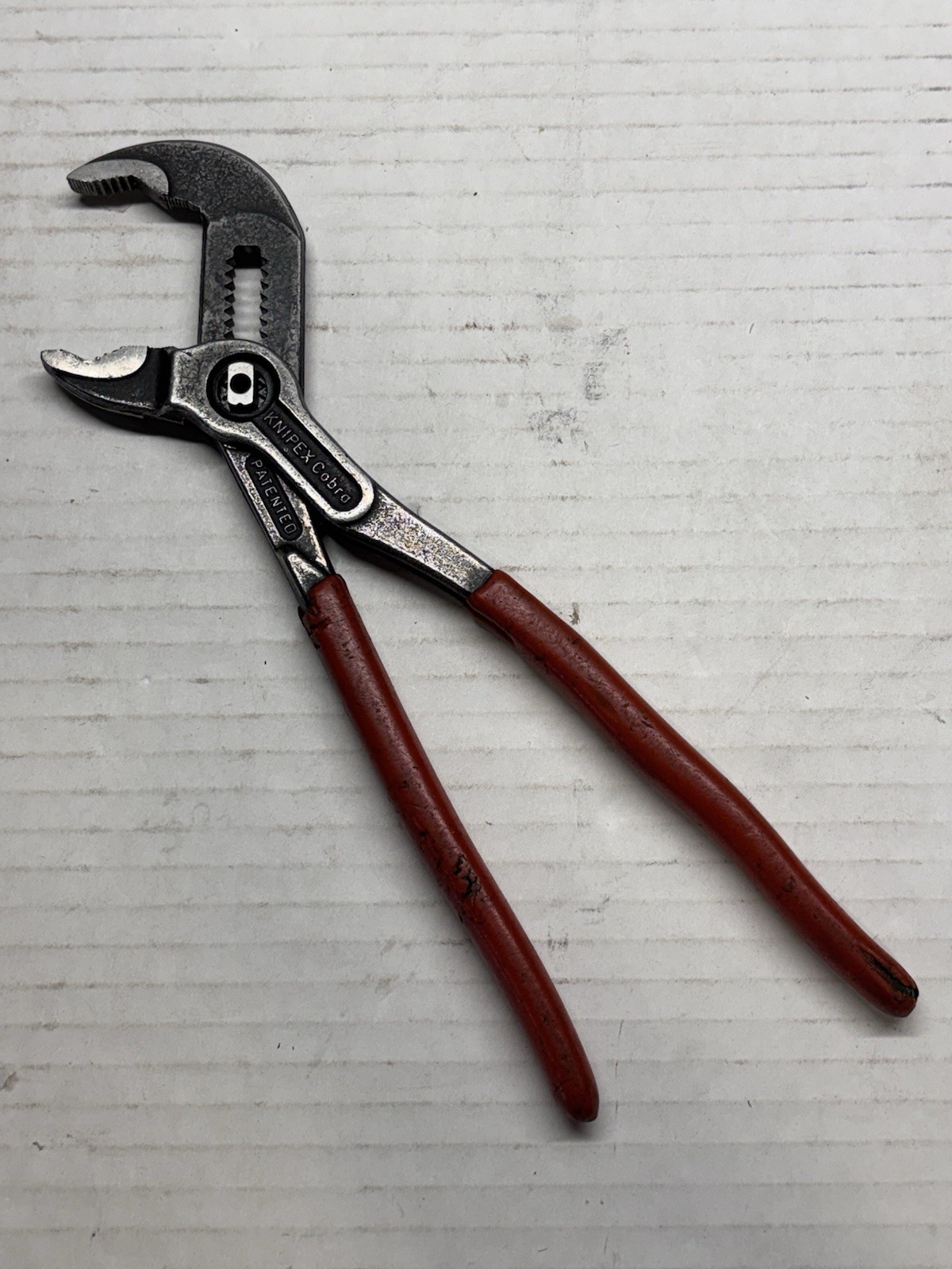 2 Knipex Cobra Adjustable Pliers 87 01 250 10″ & 87 01 180 7″ Red Grip Germany