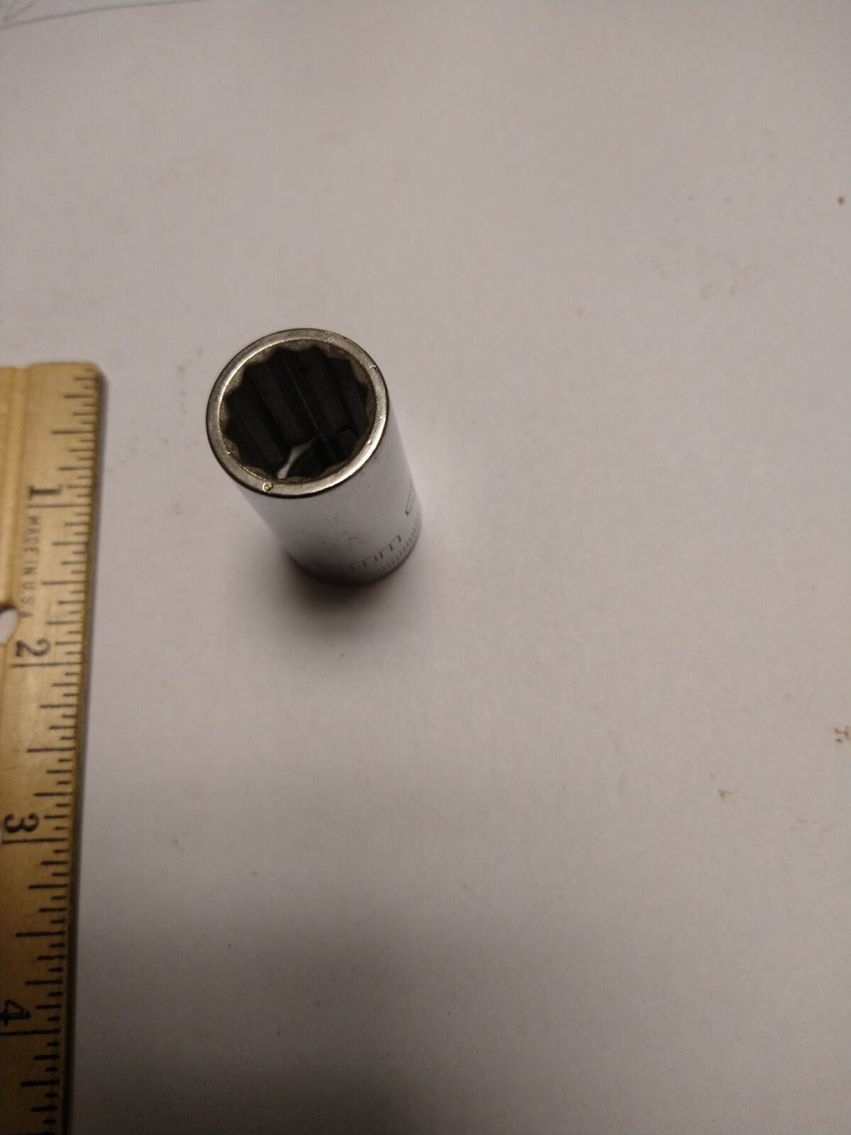 Craftsman Vintage 1/2″ Drive 15MM 12 Point Shallow Socket Metric 44236 VV USA