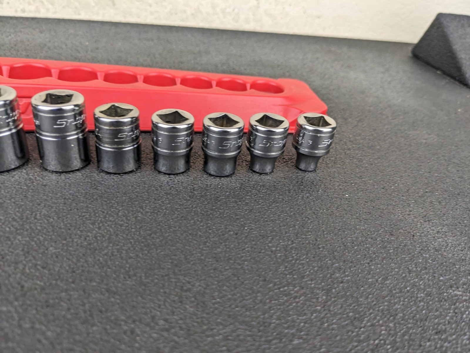 #bp369 Snap-On Tools 211FSY 11pc 3/8″ Drive 6-Point SAE Drive Shallow Socket Set