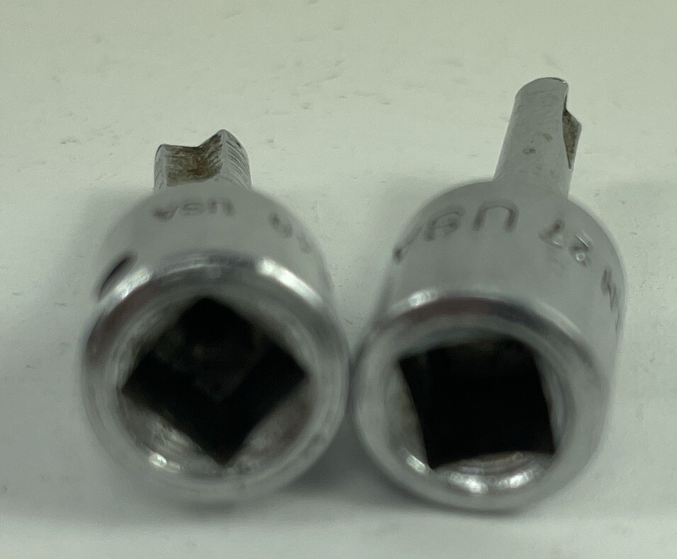 Vintage Snap on 2 Piece 1/4″ Drive TM27 TM30 Butterfly Clutch Socket Set USA