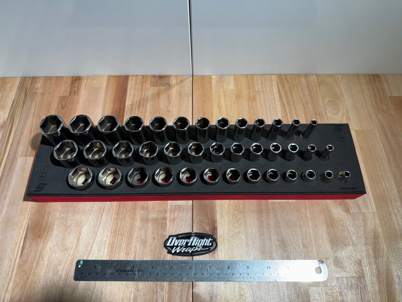Snap-on 39 pc 3/8” 6-Pt SAE Socket Set (1/4-1″) 239SFSSFR / FMS004BR PRO-FI Foam