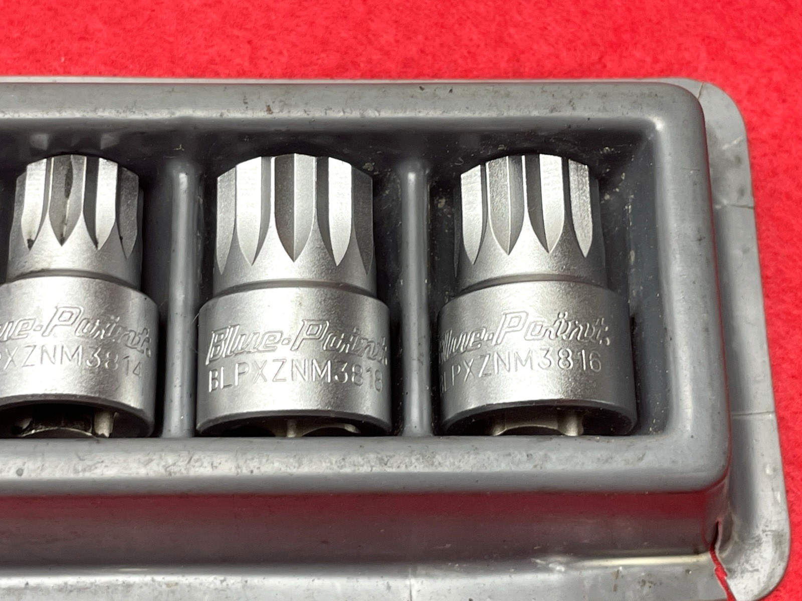 NICE BLUE POINT 9PC METRIC TRIPLE SQUARE STUBBY BIT DRIVER SOCKET SET 3/8″ DRIVE