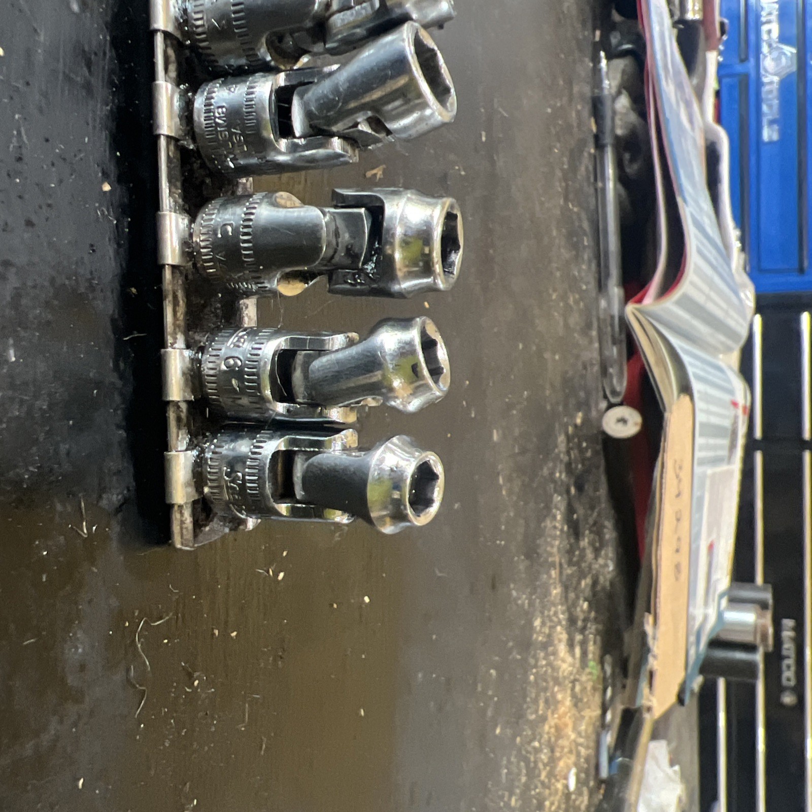 Snap-on 11pc 1/4″ Drive 6-Point METRIC Swivel Universal Socket Set TMUSM USA EXC