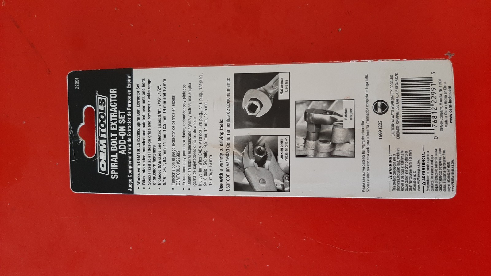 NEW OEM TOOLS 22991 Spiral Rounded Bolt Extractor Add-On Set SAE Metric