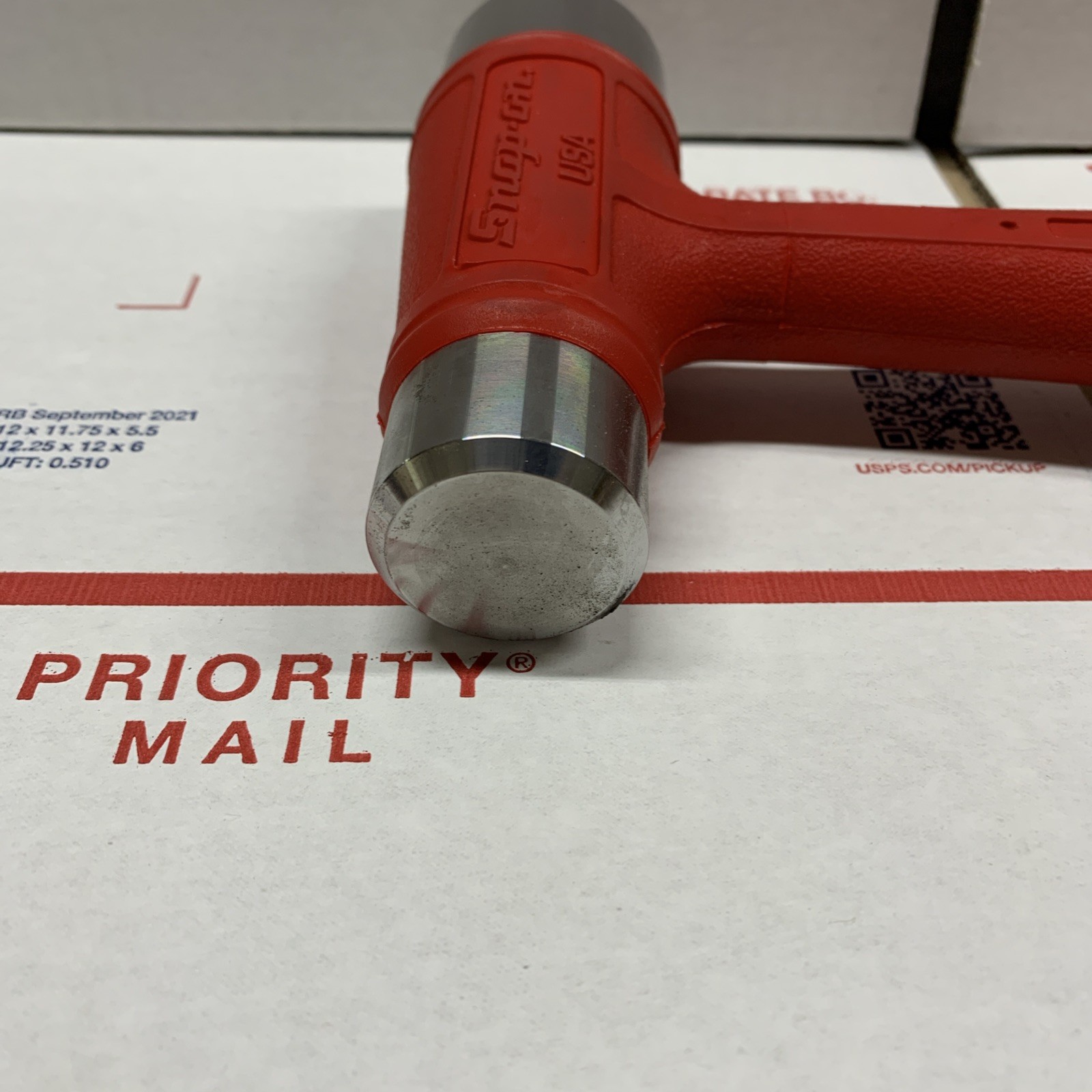 Snap On Tools USA NEW RED 32oz / 907g Dual-Face Drilling Dead Blow Hammer HSSD32