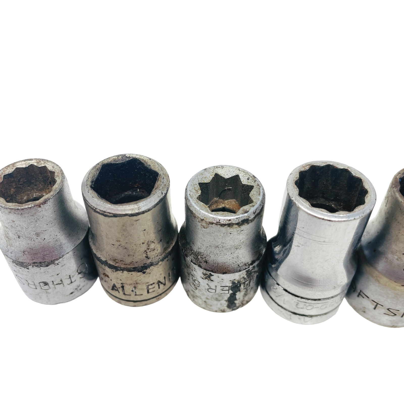 11 Pcs Craftsman, Stanley and Assorted 1/2 in, 1/4 in Socket Set, Made in USA