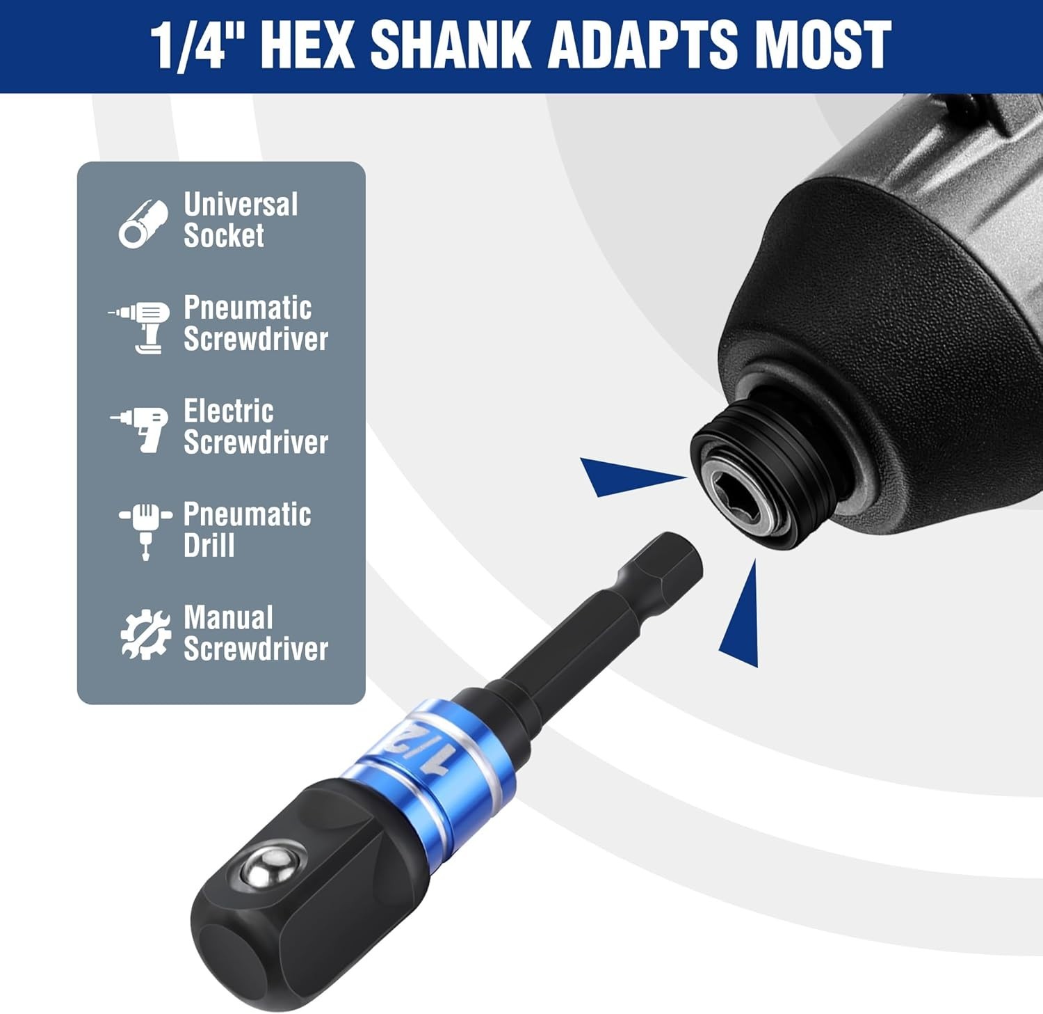 Versatile Impact Grade Socket Adapter Set – 1/4, 3/8, 1/2 Inch Compatibility