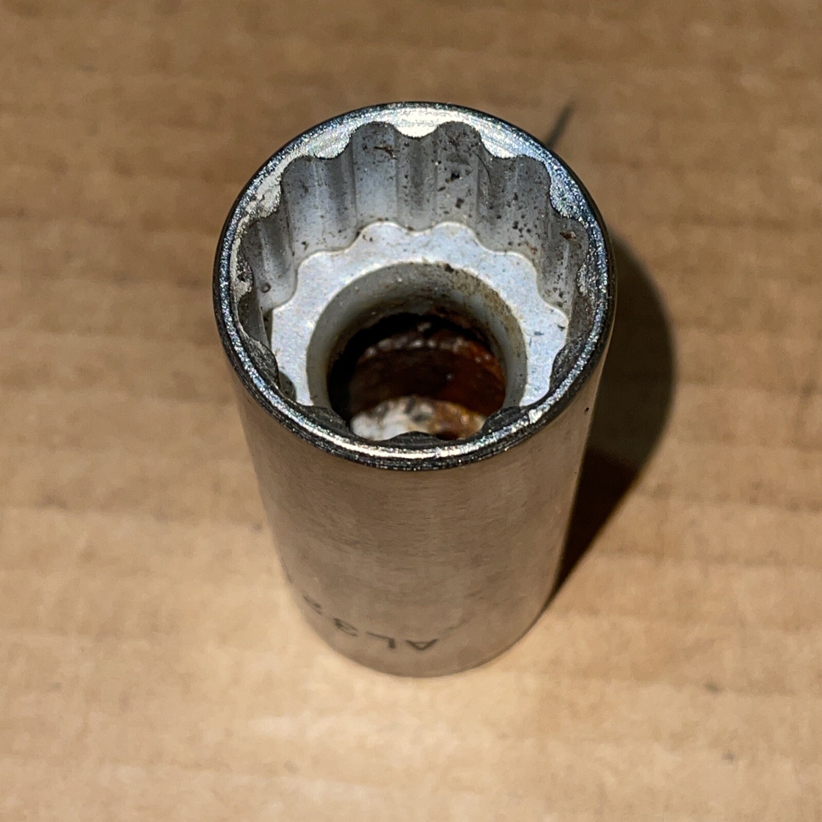 BONNEY USA AL32 1 In SAE 1/2 Drive 12 Point Deep Socket Vintage 1/2”