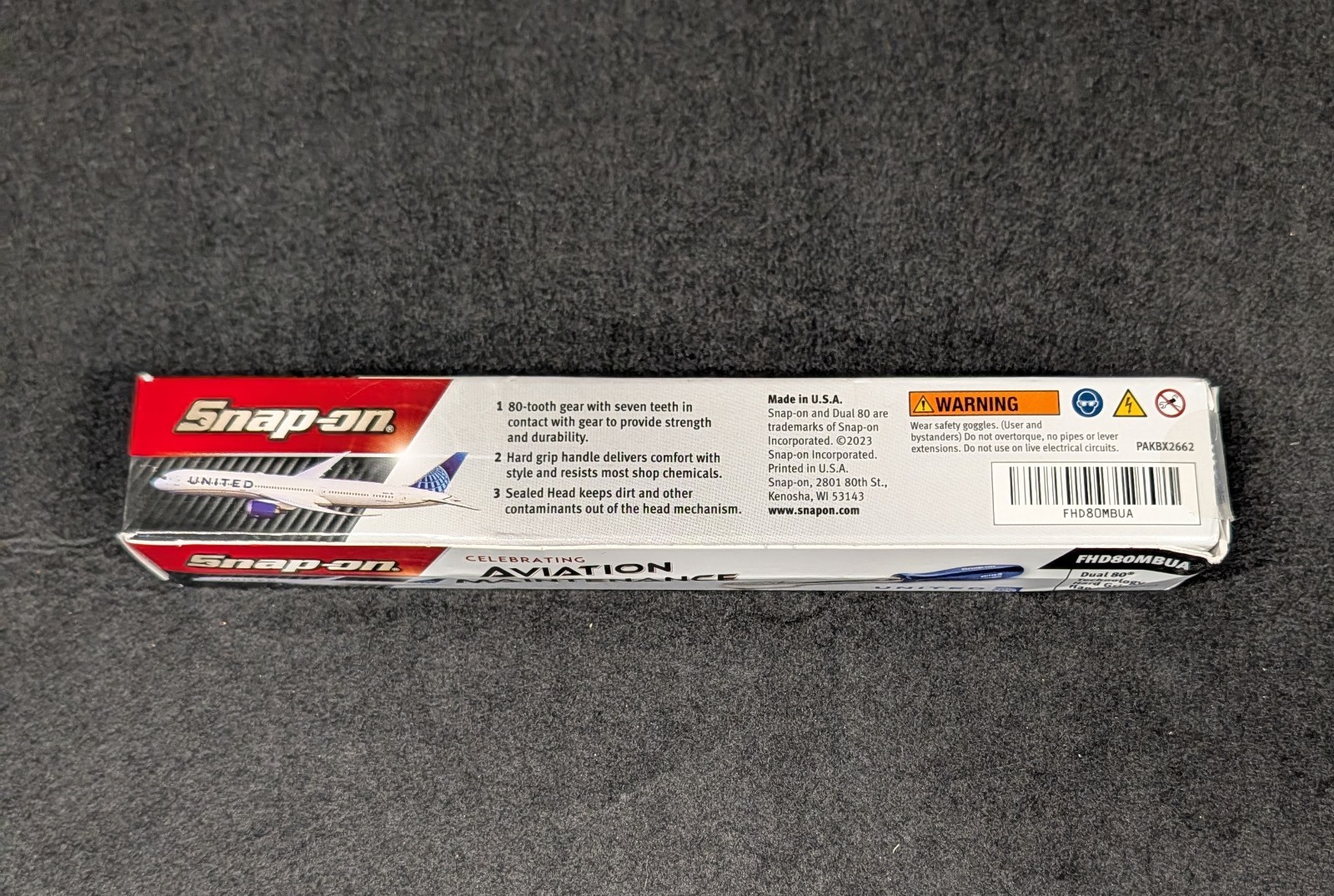Snap-on Tools BLUE 3/8″ Hard Grip Handle Ratchet FHD80MBUA United Tech Ops NEW