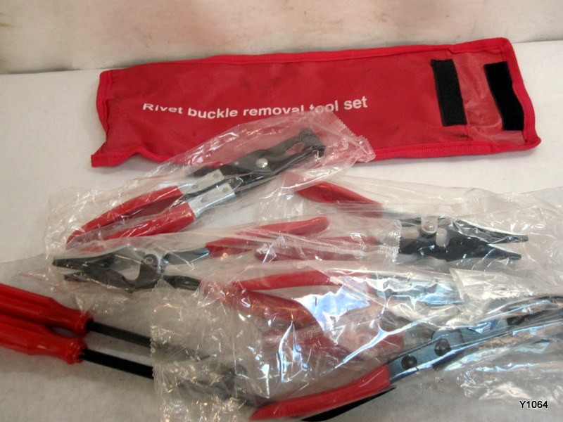 mixed lot Auto Clip Pliers Set Fastener Remover Car Trim Rivet Removal Pry