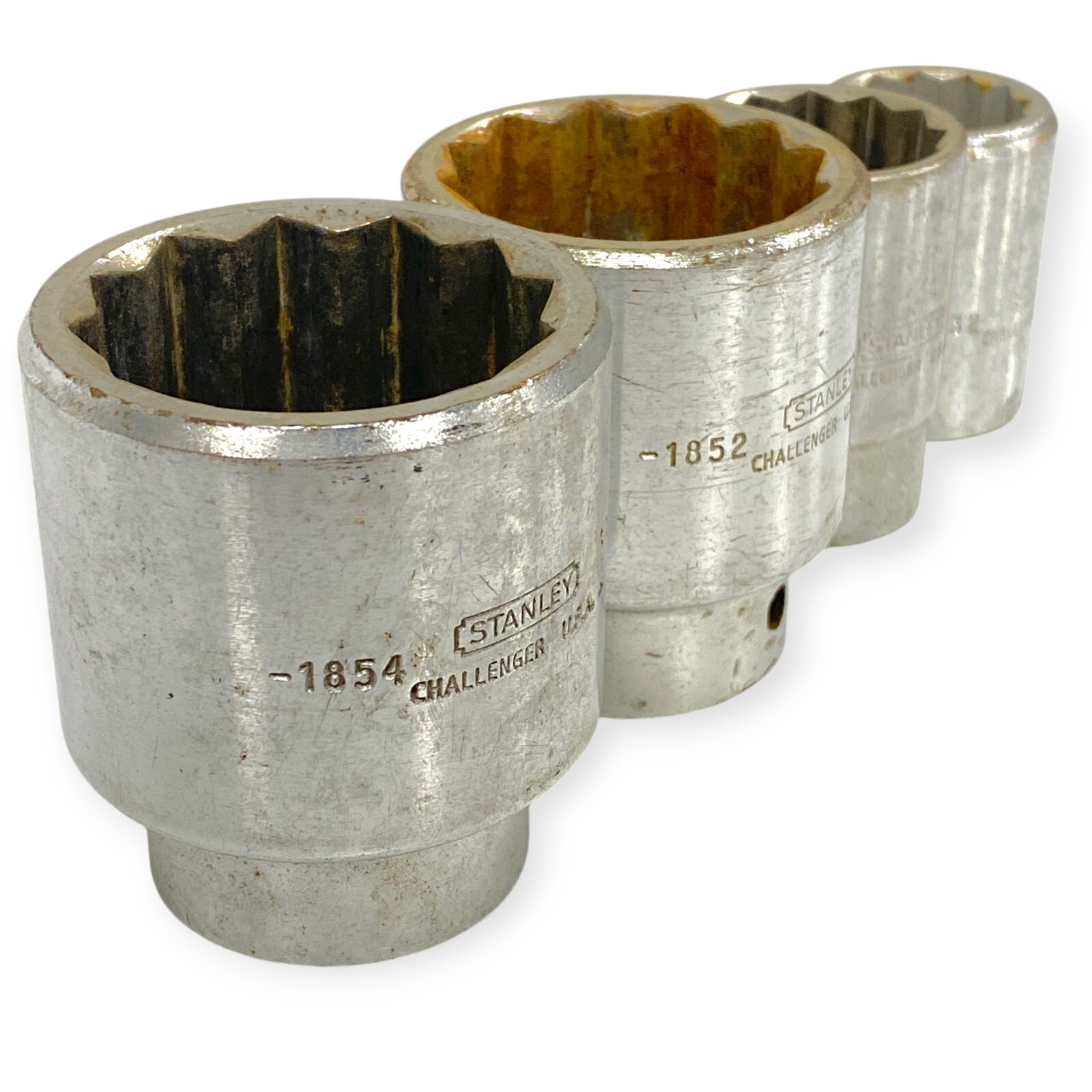 Stanley Challenger 12 Point 3/4 in Drive SAE Socket Set Made in USA, 4 Pcs