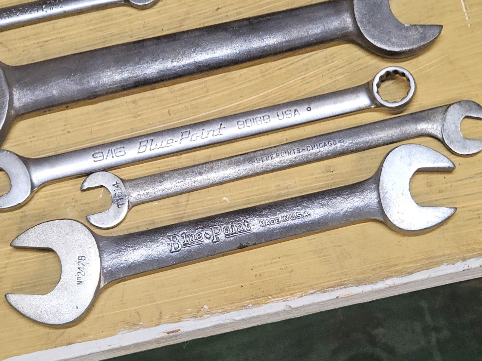 VINTAGE BLUE-POINT 16PC SAE OPEN END/COMBINATION WRENCH SET