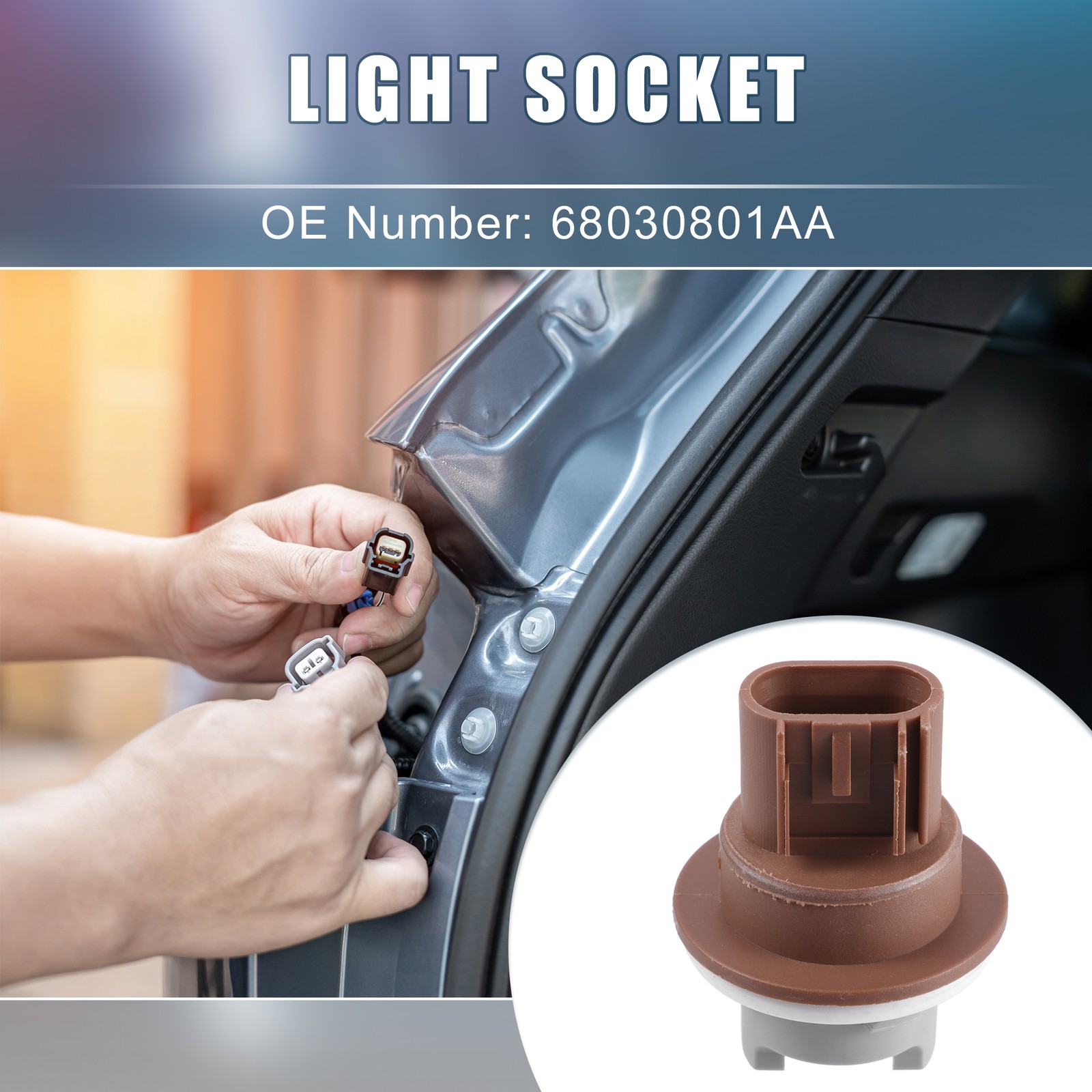 2pcs Park and Turn Signal Light Socket 68030801AA for Dodge Grand Caravan 11-20