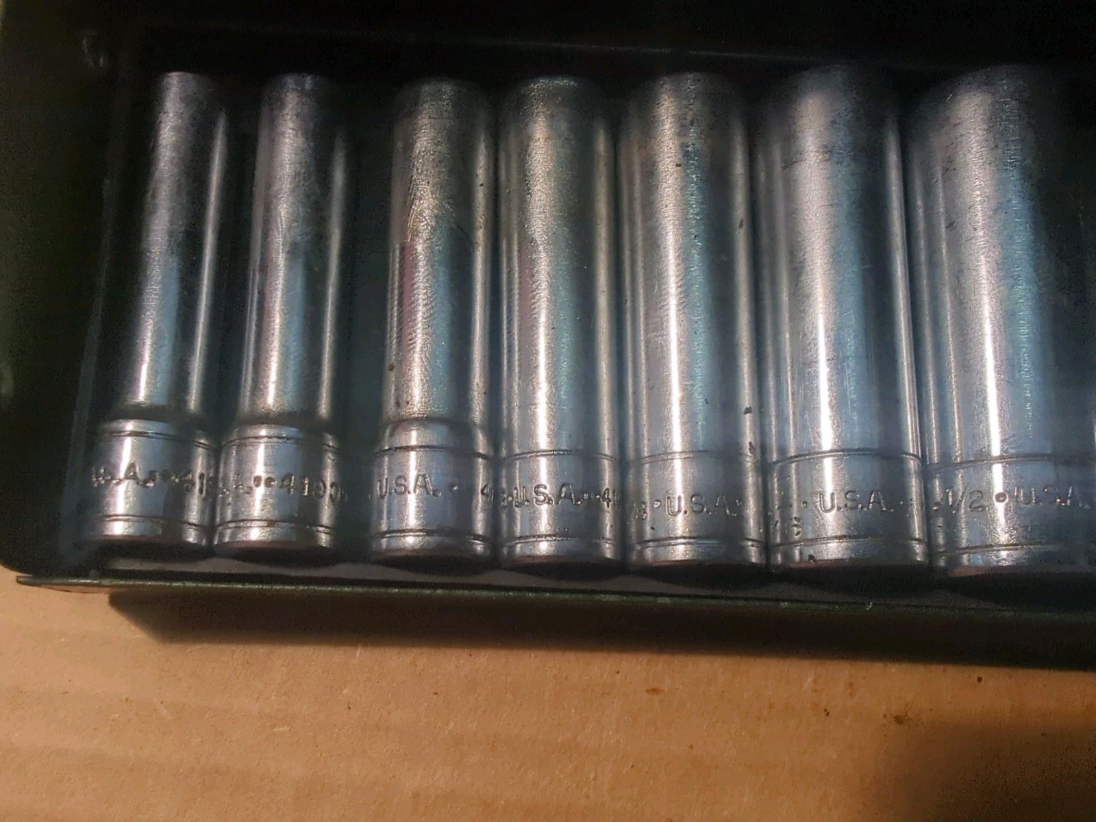 Nice Vintage SK Tools USA 1/4” Drive Socket Set Sae Deep Shallow 19pcs S-K