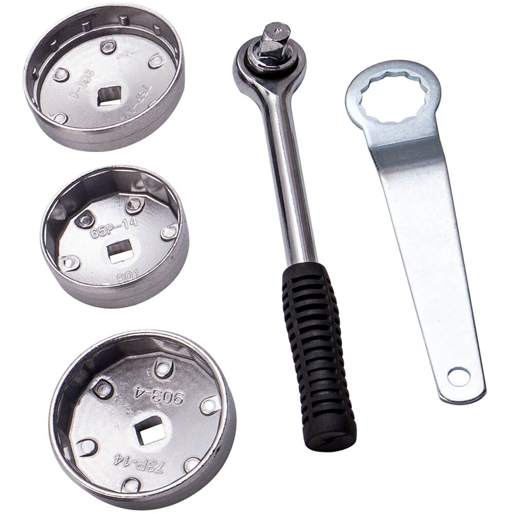 23PC Oil Filter Removal Cap Wrench Socket Ring Spanner Tool Kit Aluminium