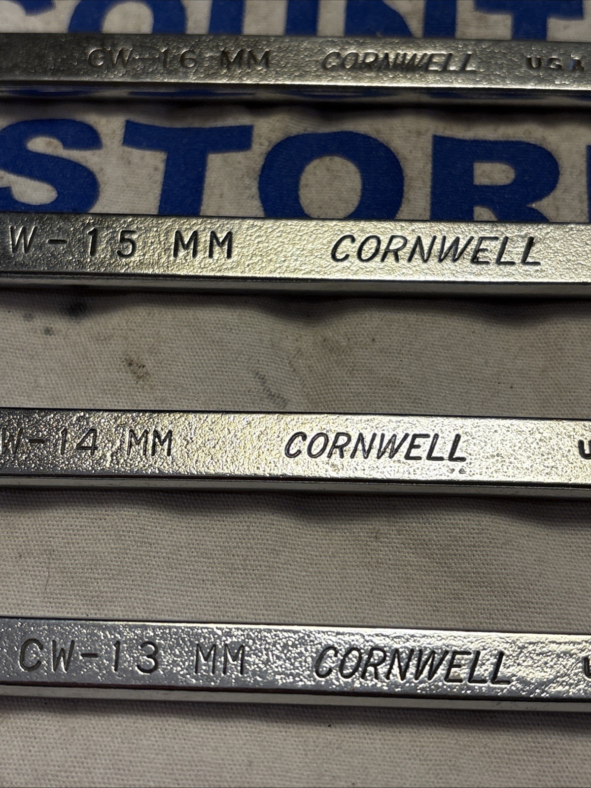 Vintage Cornwell Tools USA 7pc 12pt Metric Combination Wrench Set 13-19mm