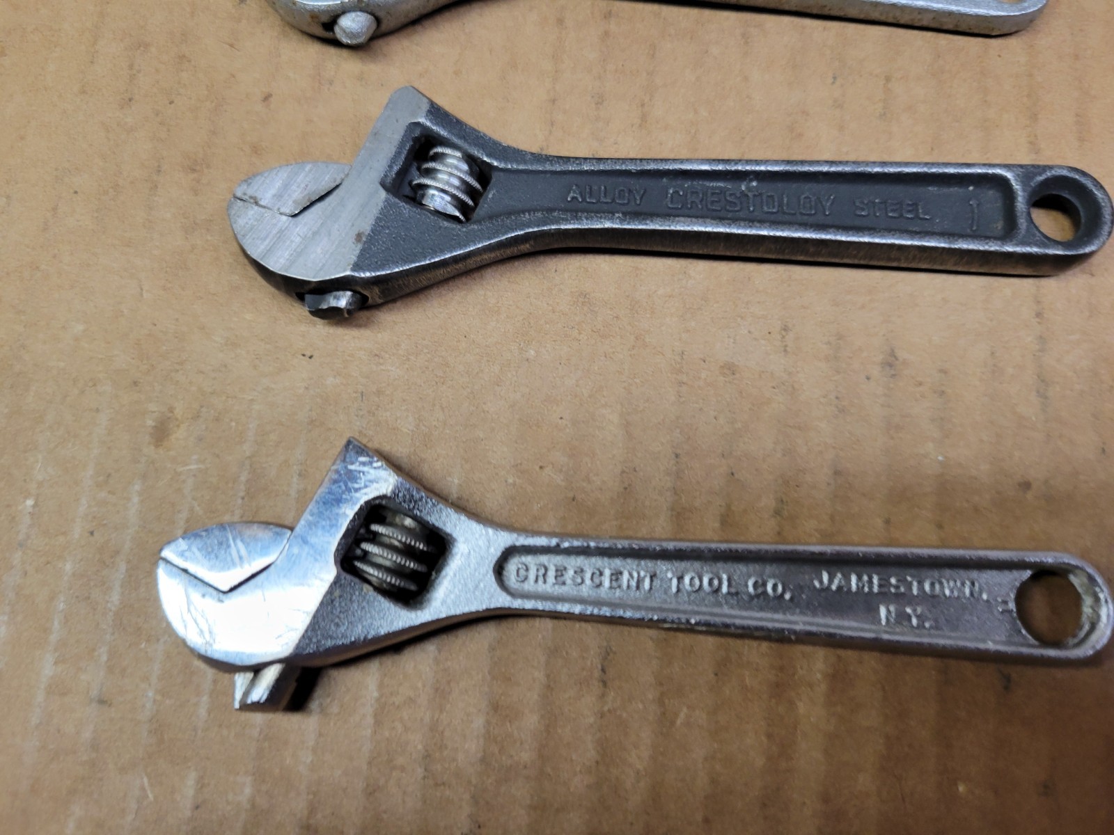 4-Piece 4″ Adjustable Wrench Lot Diamond Crestology Crescent Vanadium Super