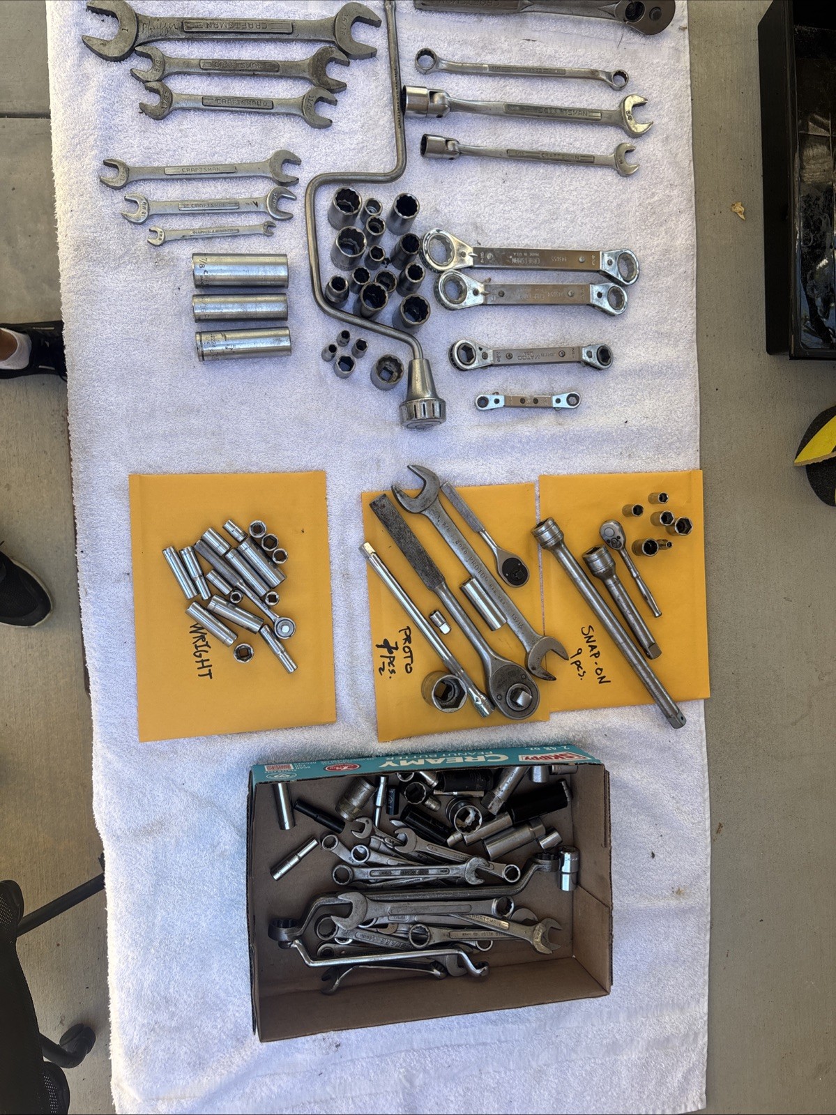Lot Of Tools Sockets And Wrenches Mostly SAE Craftsman Snapon Proto China
