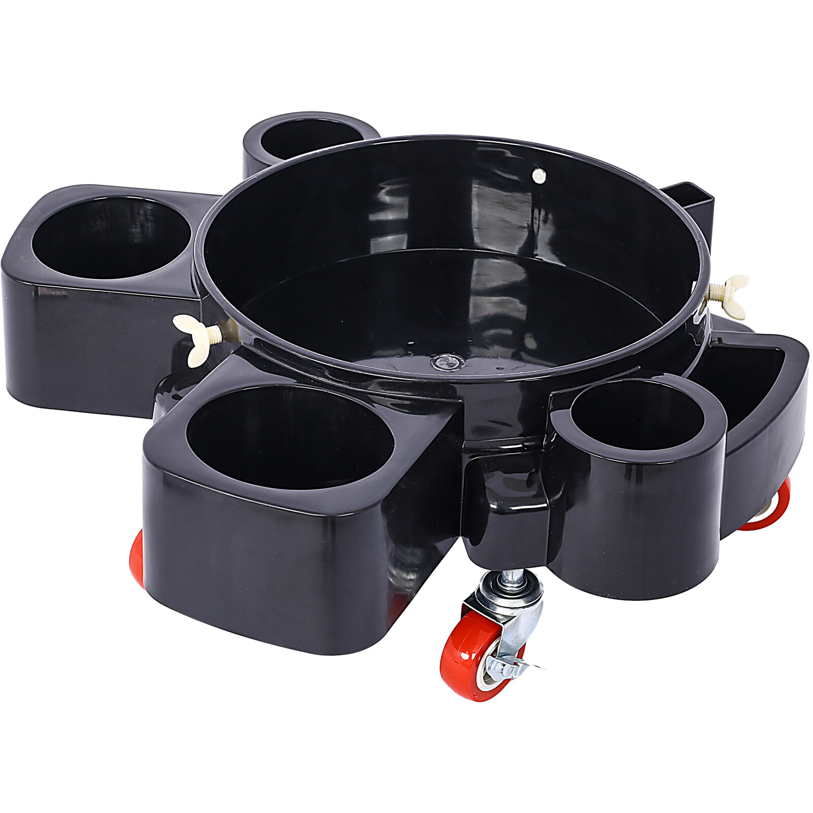 Set of 2 Bucket Dolly 5 Gallon Rolling Bucket Dolly w/ 5 Rolling Swivel Casters