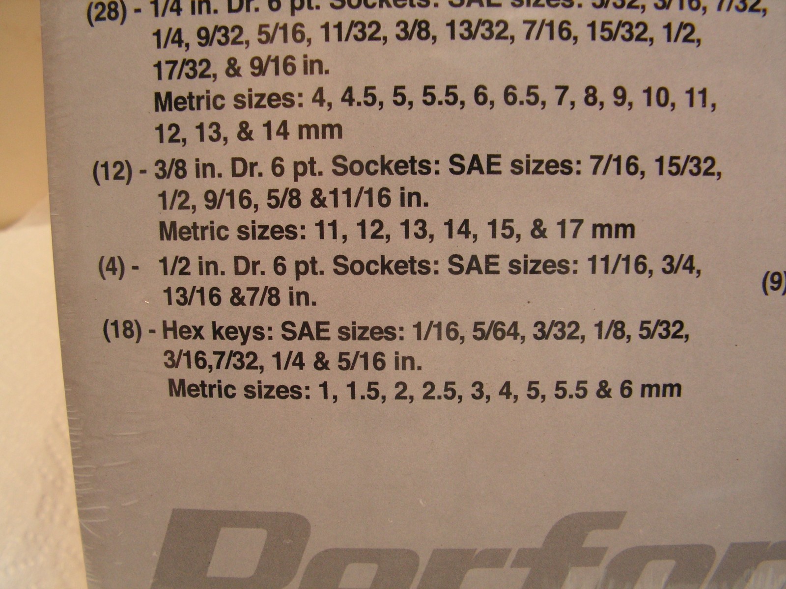 Performance Tool Kit 85 Piece Socket Set SAE & METRIC Chrome Finish W/ Case